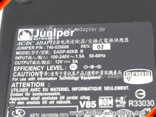 Bild 3 Von Original Juniper 740-028086 Ac Adapter Eadp-60kb B Für Srx210he Srx320-poe 12v 5a 60w Auf Laptop-ac-adapter.de 
