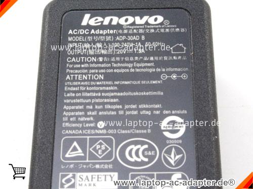 Bild 4 Von Original Lenovo Adp-30a B Ac Adapter 20v 1.5a 92p1107 Power Supply Auf Laptop-ac-adapter.de 