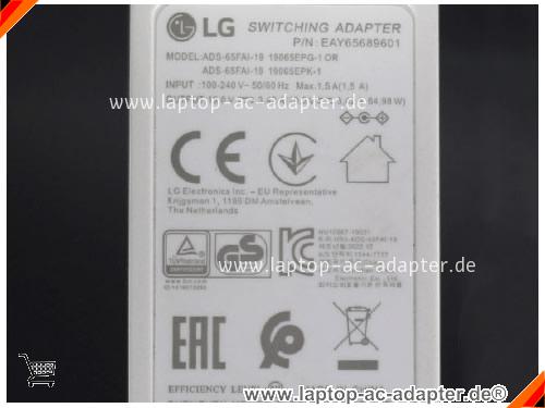 Bild 4 Von Original Eu White Lg Ads-65fai-19 19065epg-1 19v 3.42a Ac Adapter Eay65689601 Auf Laptop-ac-adapter.de 