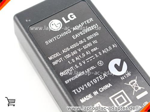 Große Bilder 3 von Original LG ADS-40SG-06-2 05015G ac adapter, 5V 3A ADS-40SG-06-2 05015G Notebook Netzteile LG5V3A15W-NEW
