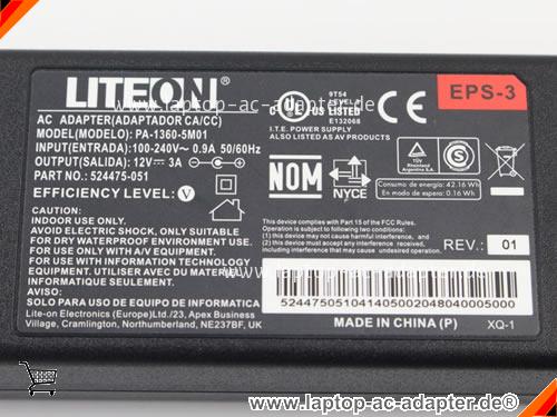 Große Bilder 3 von Original LITEON PA-1360-5M01 ac adapter, 12V 3A PA-1360-5M01 Notebook Netzteile LITEON12V3A36W-5.5x2.1mm