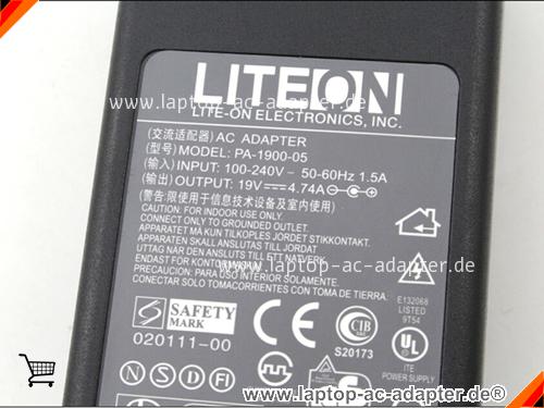 Große Bilder 2 von Original ACBEL AP13D05 ac adapter, 19V 4.74A AP13D05 Notebook Netzteile LITEON19V4.74A90W-4PIN