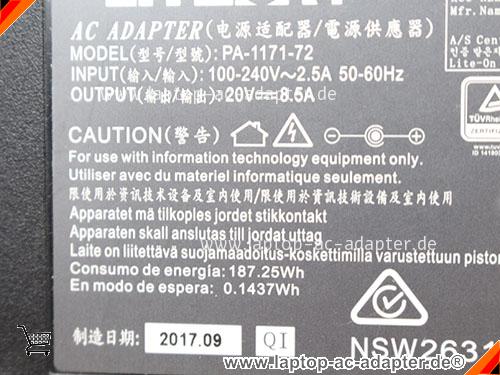 Bild 2 Von Original Liteon Pa-1171-72 Ac Adapter 20v 8.5a 170w Powre Supply Auf Laptop-ac-adapter.de 