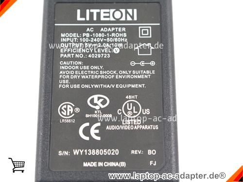 Große Bilder 3 von Original LITEON PB-1080-1-ROHS ac adapter, 5V 2A PB-1080-1-ROHS Notebook Netzteile LITEON5V2A10W-4.0x1.7mm-US