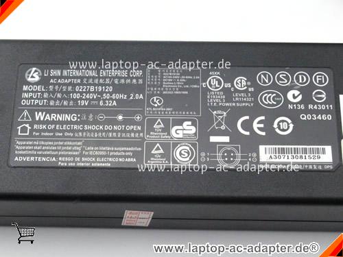 Große Bilder 3 von Original LI SHIN  19V 6.32A Laptop AC Adapter, Notebook Netzteile LS19V6.32A120W-4PIN-SZXF