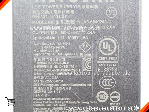 Große Bilder 2 von Original NETGEAR NUA3-6540240-L1 ac adapter, 54V 2.4A NUA3-6540240-L1 Notebook Netzteile NETGEAR54V2.4A130W-6.0x3.0mm