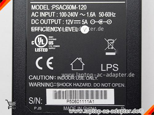 Große Bilder 2 von Original PHIHONG PSAC60M120 ac adapter, 12V 5A PSAC60M120 Notebook Netzteile PHIHONG12V5A60W-5.5x2.1mm