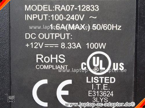 Große Bilder 2 von Original RBD RA07-12833 ac adapter, 12V 8.33A RA07-12833 Notebook Netzteile RBD12V8.33A100W-4PIN-ZFYZ