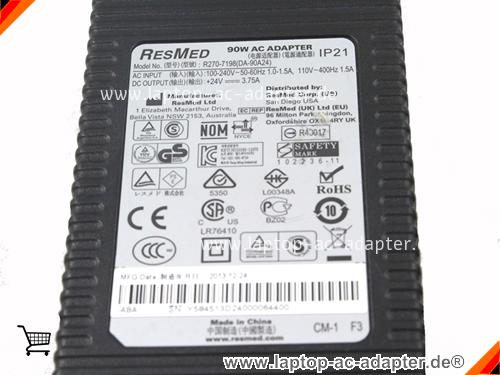 Große Bilder 3 von Original RESMED IP21 ac adapter, 24V 3.75A IP21 Notebook Netzteile RESMED24V3.75A-3pin