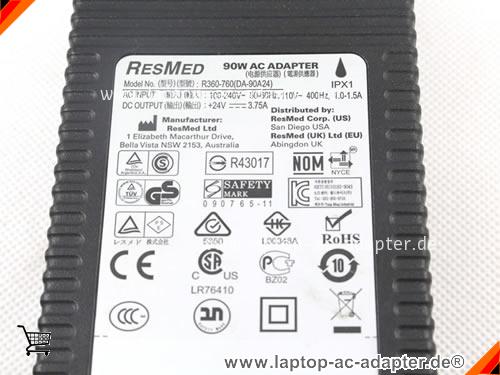 Große Bilder 3 von Original RESMED 369102 ac adapter, 24V 3.75A 369102 Notebook Netzteile RESMED24V3.75A90W-3pin-B