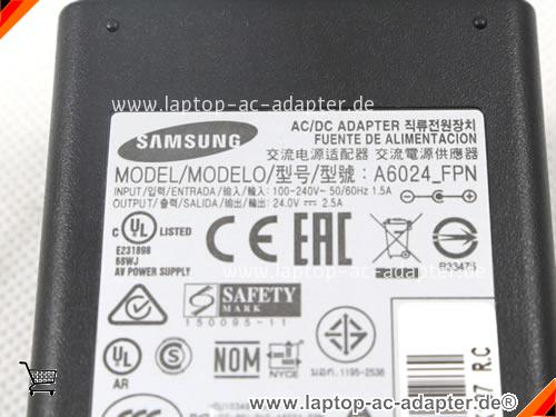 Große Bilder 3 von Original SAMSUNG BN4400799A ac adapter, 24V 2.5A BN4400799A Notebook Netzteile SAMSUNG24V2.5A60W-6.4x4.4mm-B