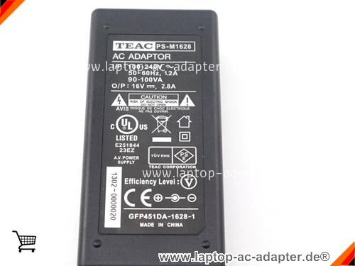 Bild 3 Von Teac Ps-m1628 Ac Adapter 16v 2.8a Power Supply 45w Auf Laptop-ac-adapter.de 