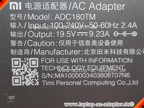 Bild 2 Von Original Xiaomi Adc180tm Ac Adapter 19.5v 9.23a Power Supply Thin 7.4x5.0mm Auf Laptop-ac-adapter.de 
