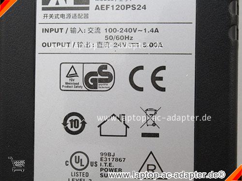 Große Bilder 2 von Original XP AEF120PS24 ac adapter, 24V 5A AEF120PS24 Notebook Netzteile XP24V5A120W-4PIN-SZXF