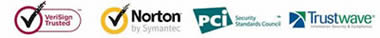  Verisign Trusted, Norton by Symantec, PCI security, Trustwave